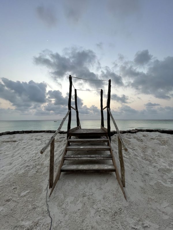 Michanvi Beach, in front of Kati Kae Bar.