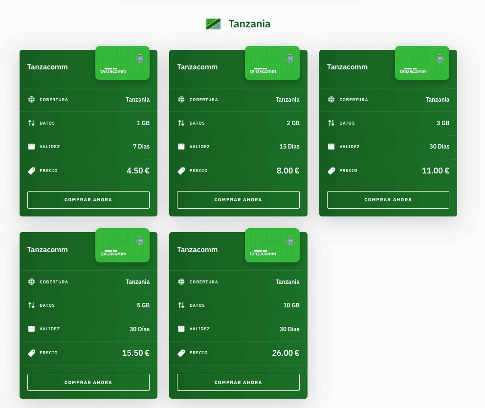 contratar internet en tu viaje a Tanzania con Airalo desde 4,5 euros por Esim.