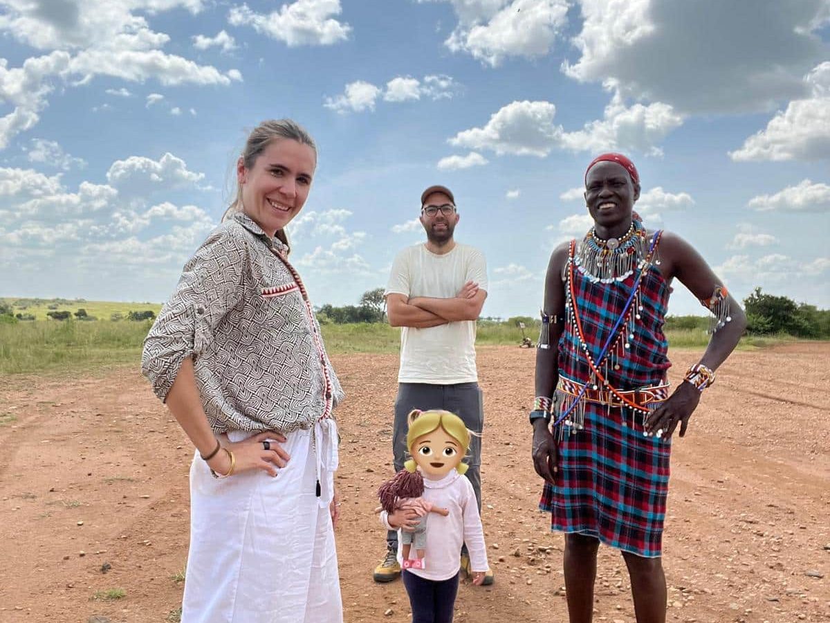 Foto tomada en la frontera del masái mara  con el Serengueti.