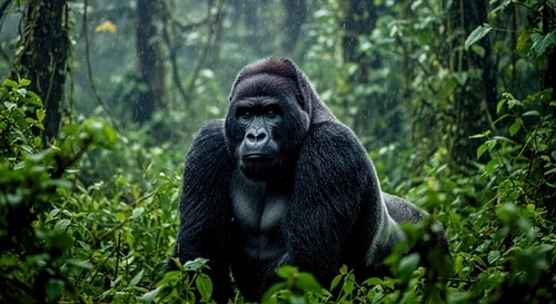 Silverback,Mountain,Gorilla,(gorilla,Beringei,Beringei),At,Bwindi,Impenetrable,Forest, Dunas desierto Marruecos